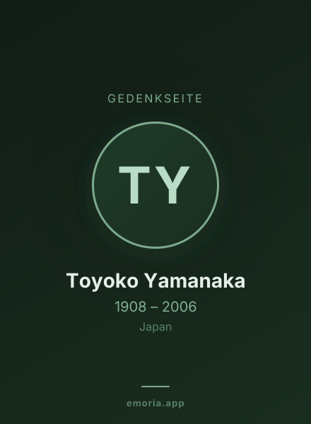Gedenkportrait von Toyoko Yamanaka