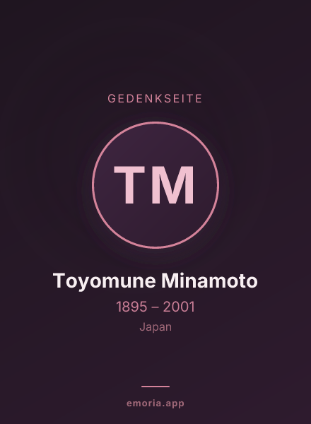 Gedenkportrait von Toyomune Minamoto