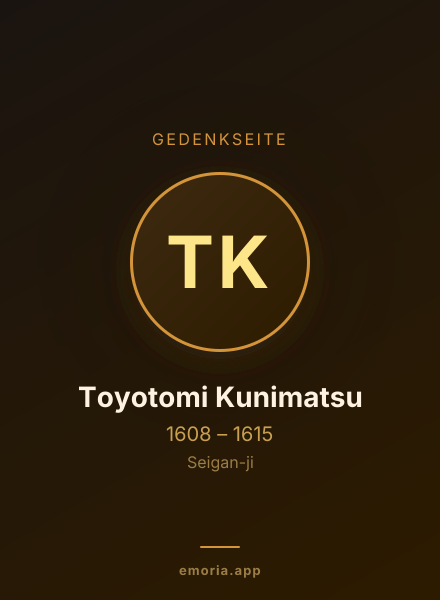 Gedenkportrait von Toyotomi Kunimatsu