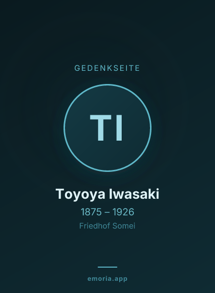 Gedenkportrait von Toyoya Iwasaki