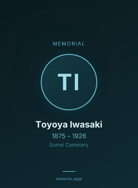 Memorial portrait of Toyoya Iwasaki
