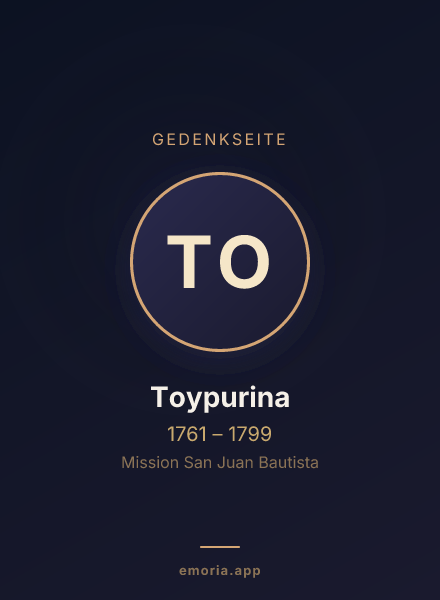 Gedenkportrait von Toypurina