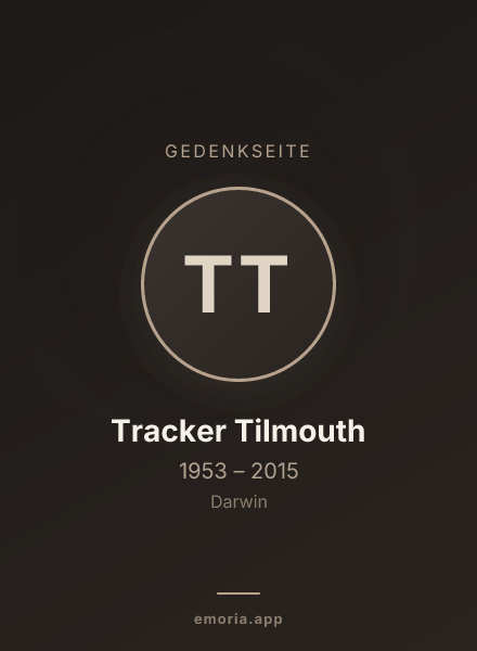 Gedenkportrait von Tracker Tilmouth