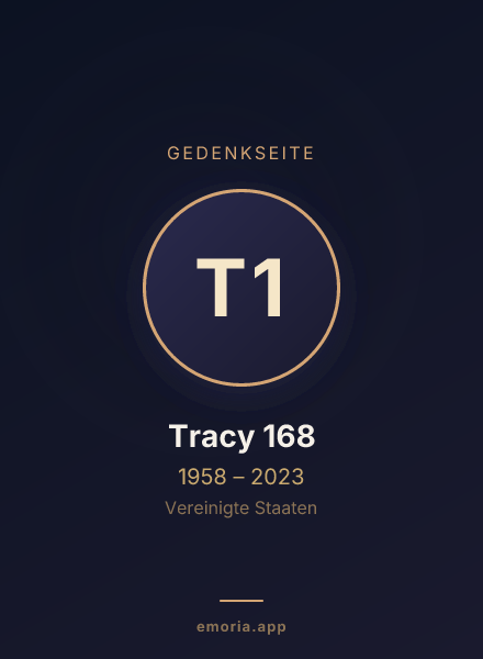 Gedenkportrait von Tracy 168
