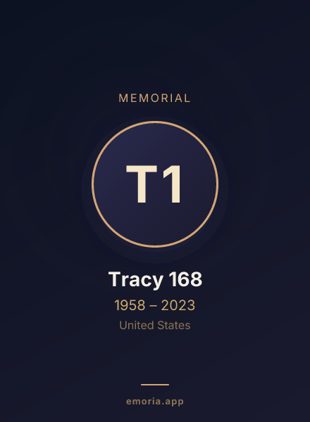Memorial portrait of Tracy 168