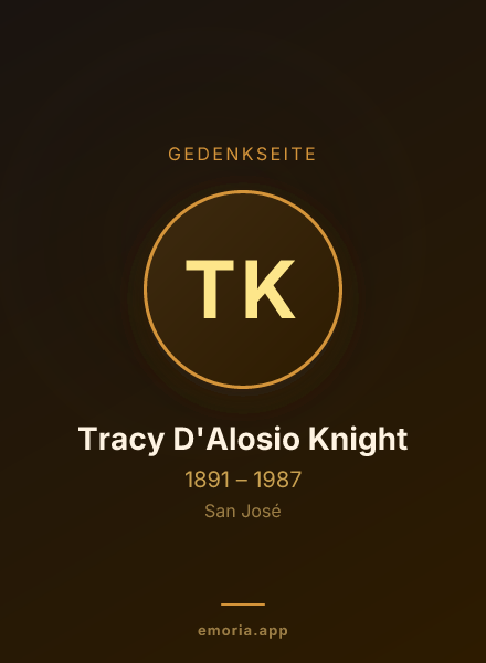 Gedenkportrait von Tracy D'Alosio Knight