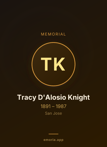 Memorial portrait of Tracy D'Alosio Knight