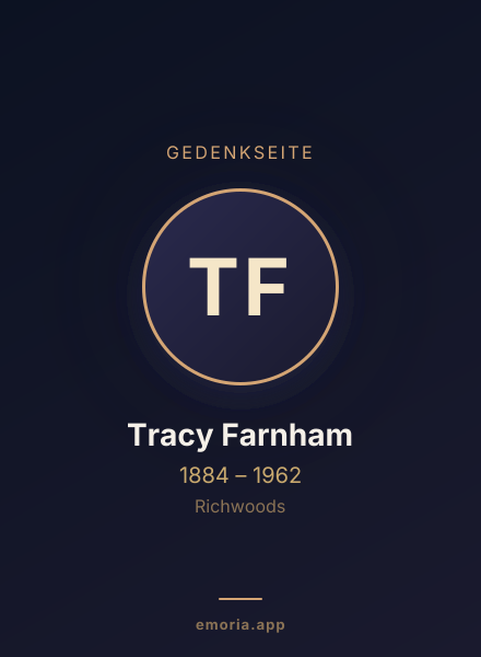 Gedenkportrait von Tracy Farnham