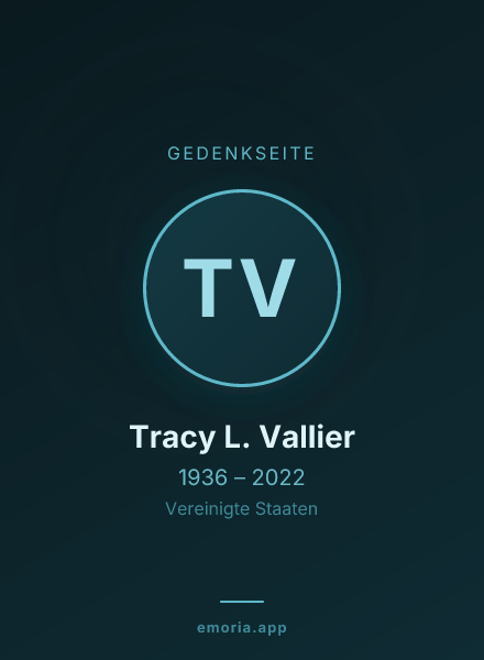Gedenkportrait von Tracy L. Vallier