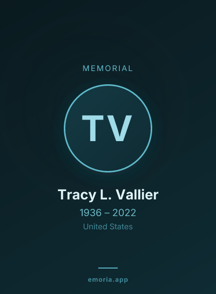 Memorial portrait of Tracy L. Vallier