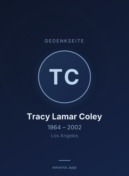 Gedenkportrait von Tracy Lamar Coley