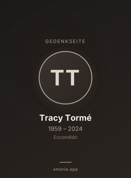 Gedenkportrait von Tracy Tormé