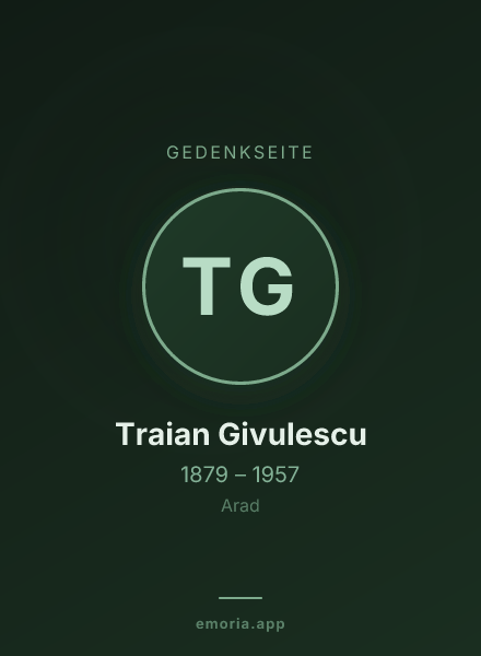 Gedenkportrait von Traian Givulescu