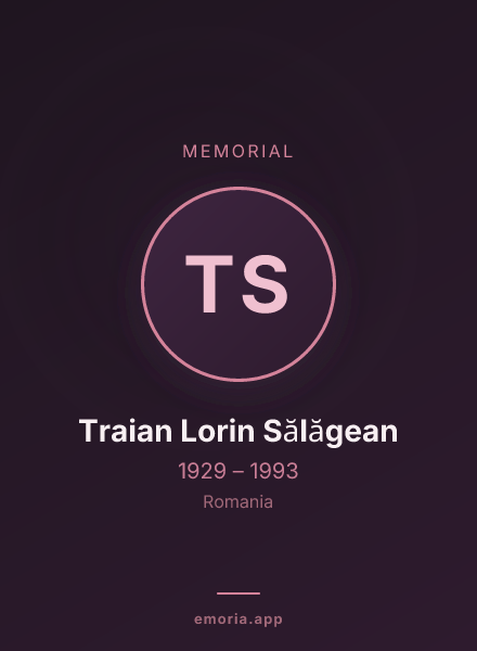 Memorial portrait of Traian Lorin Sălăgean