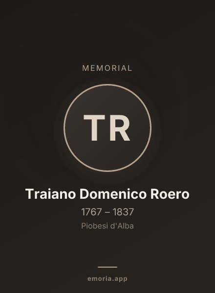 Memorial portrait of Traiano Domenico Roero