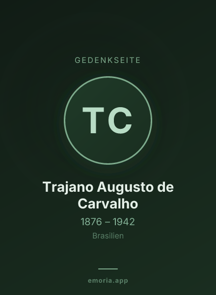 Gedenkportrait von Trajano Augusto de Carvalho