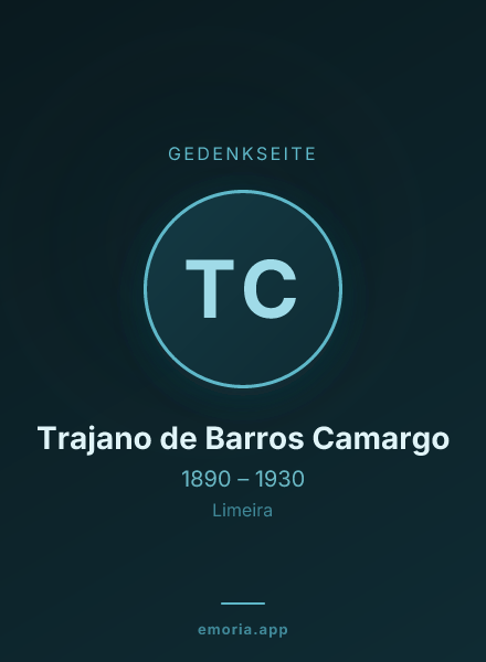 Gedenkportrait von Trajano de Barros Camargo