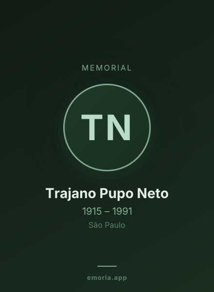 Memorial portrait of Trajano Pupo Neto
