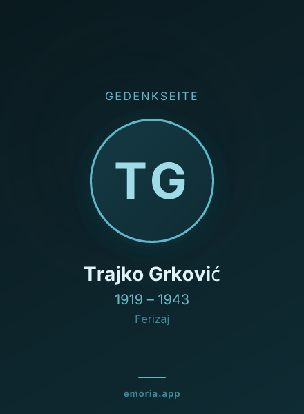 Gedenkportrait von Trajko Grković