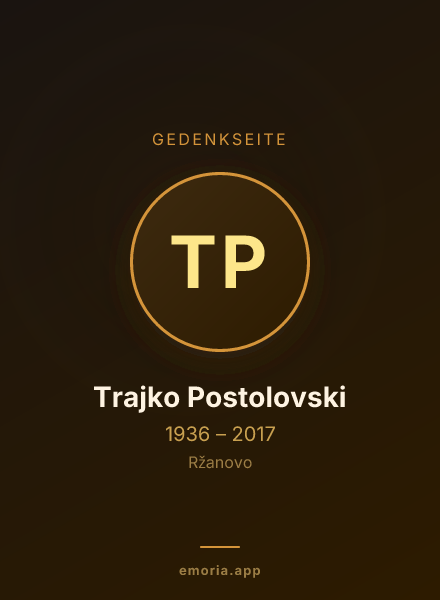 Gedenkportrait von Trajko Postolovski