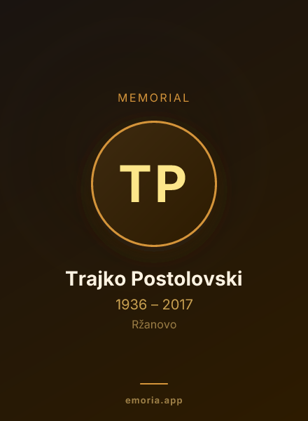 Memorial portrait of Trajko Postolovski