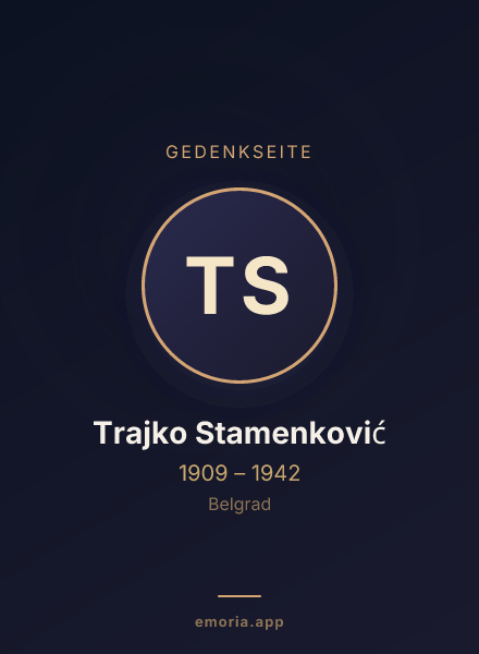 Gedenkportrait von Trajko Stamenković