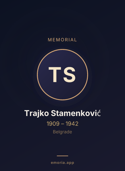 Memorial portrait of Trajko Stamenković