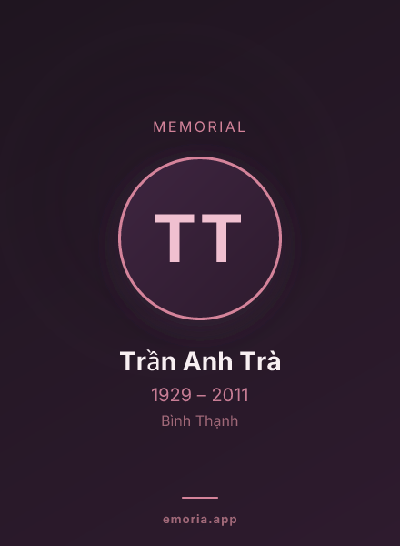 Memorial portrait of Trần Anh Trà