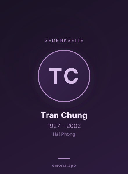 Gedenkportrait von Tran Chung