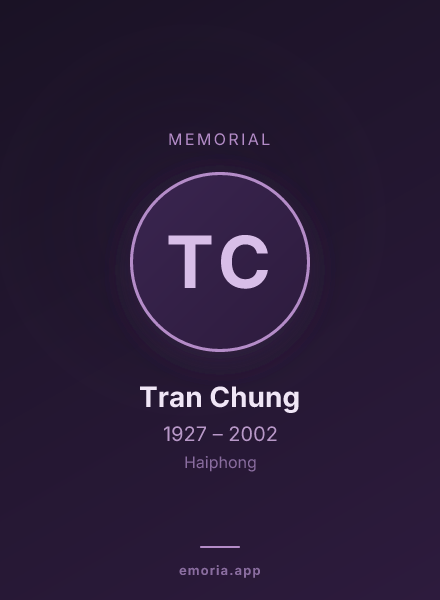 Memorial portrait of Tran Chung