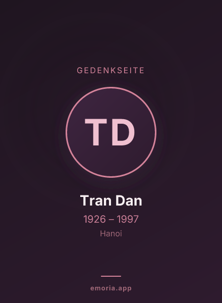 Gedenkportrait von Tran Dan