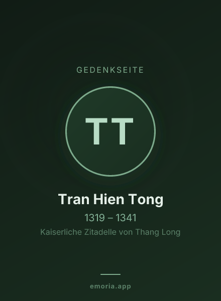 Gedenkportrait von Tran Hien Tong