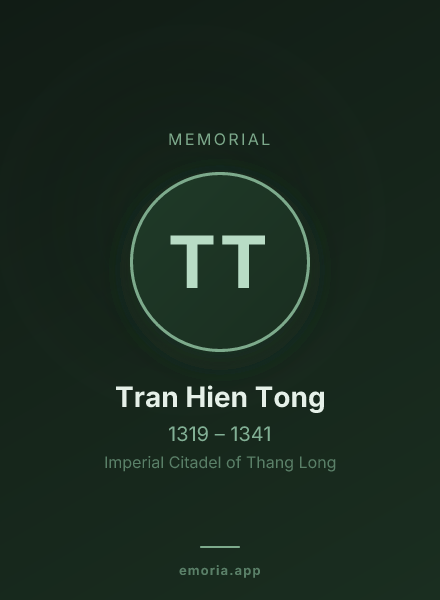Memorial portrait of Tran Hien Tong