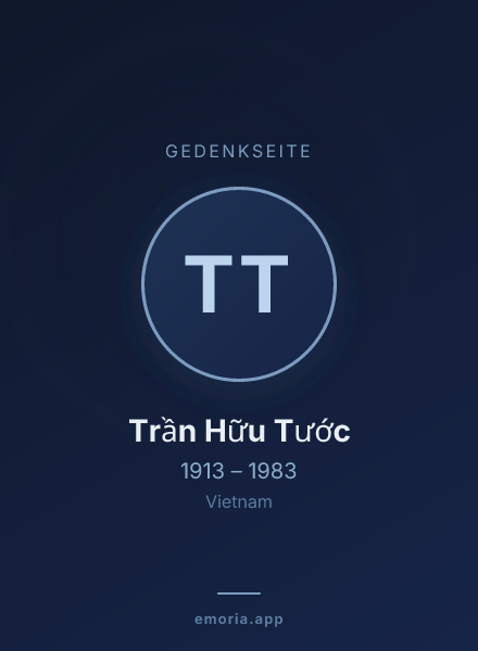 Gedenkportrait von Trần Hữu Tước