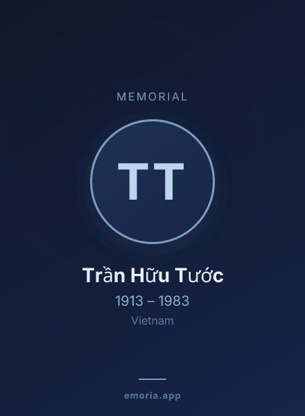 Memorial portrait of Trần Hữu Tước