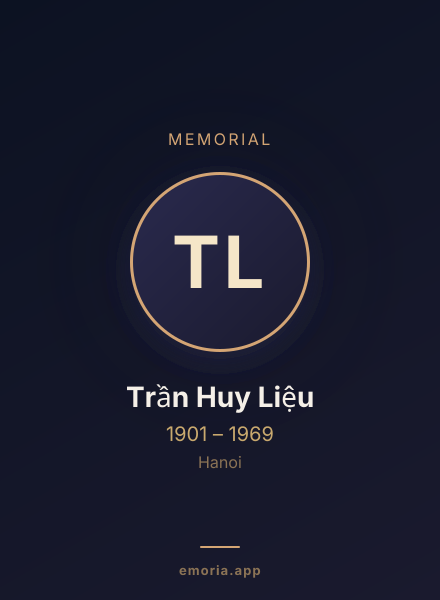 Memorial portrait of Trần Huy Liệu