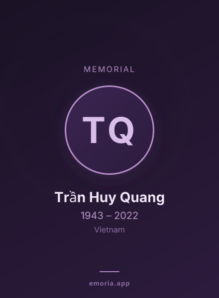 Memorial portrait of Trần Huy Quang