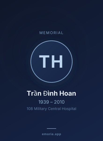 Memorial portrait of Trần Đình Hoan
