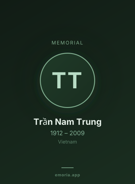 Memorial portrait of Trần Nam Trung