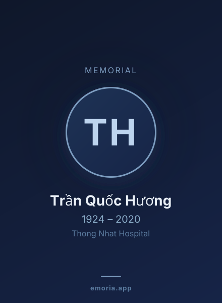 Memorial portrait of Trần Quốc Hương