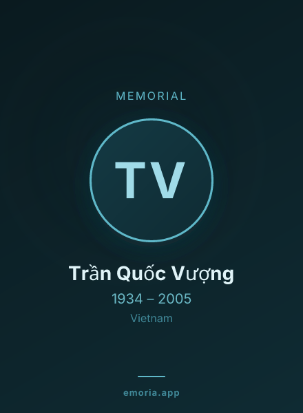 Memorial portrait of Trần Quốc Vượng