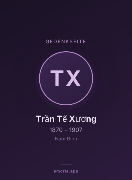 Gedenkportrait von Trần Tế Xương