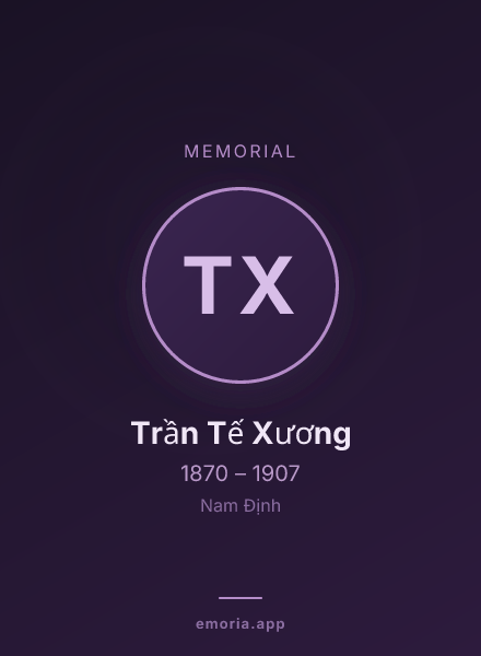 Memorial portrait of Trần Tế Xương