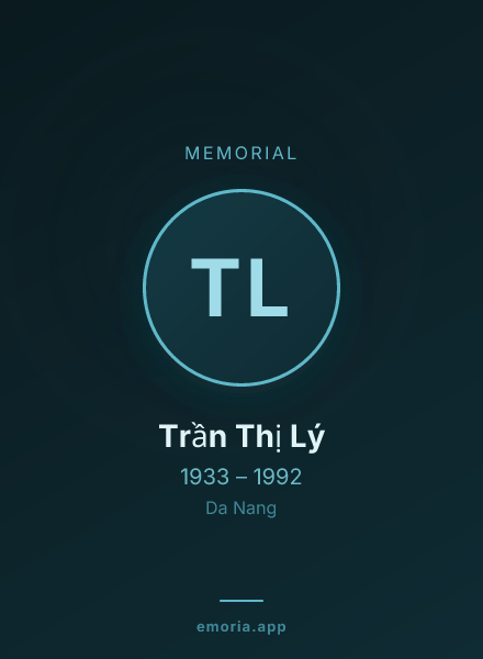 Memorial portrait of Trần Thị Lý