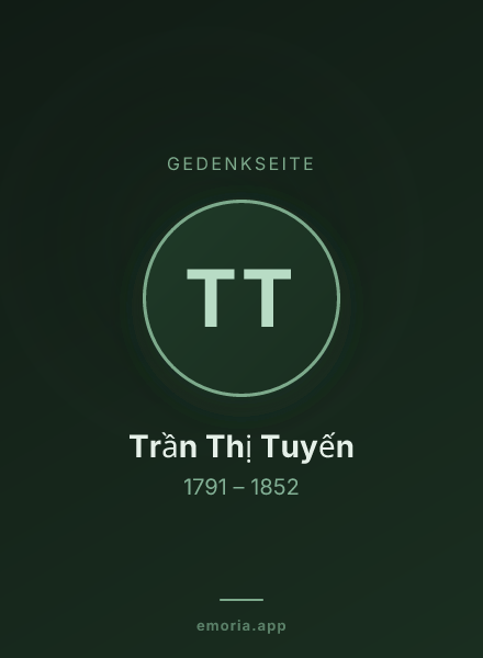 Gedenkportrait von Trần Thị Tuyến
