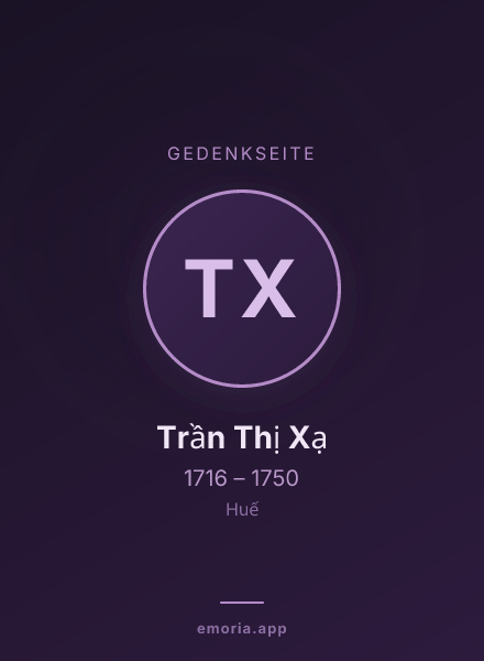 Gedenkportrait von Trần Thị Xạ