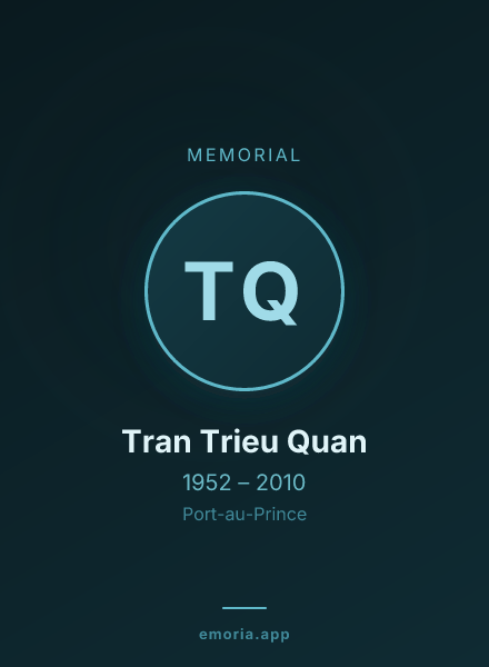 Memorial portrait of Tran Trieu Quan