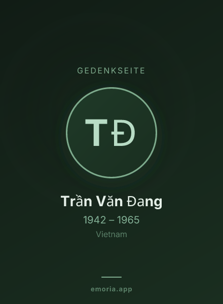 Gedenkportrait von Trần Văn Đang