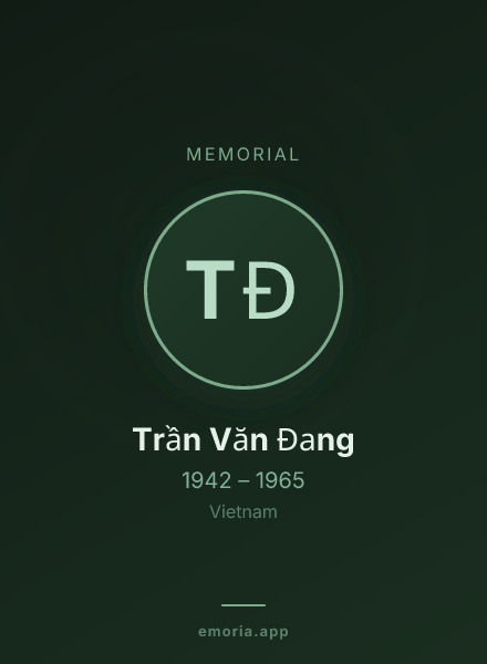 Memorial portrait of Trần Văn Đang