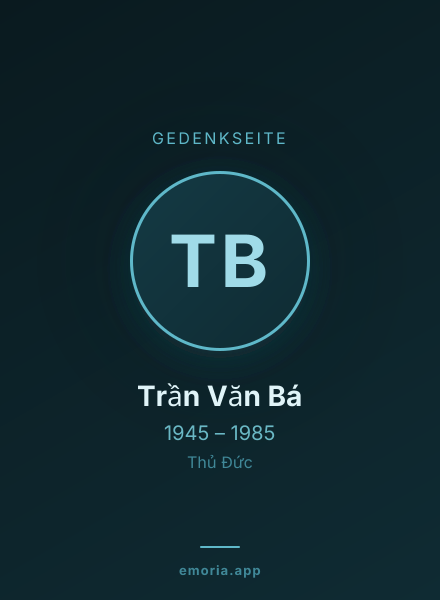 Gedenkportrait von Trần Văn Bá